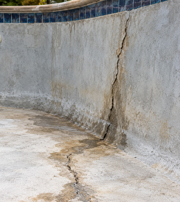 Cracks in the Concrete Pool Shell