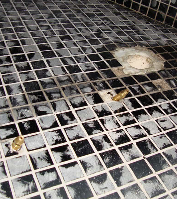 Leaks Around Pool Fittings and Built-In Features